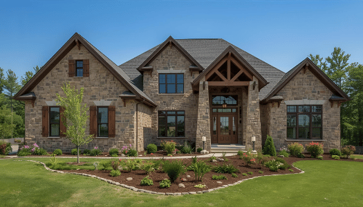 Custom home builder designing luxury house project